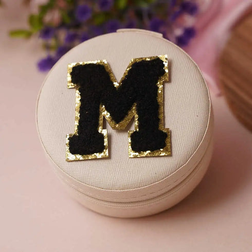 Personalized Initial Round Organizer Jewellery Box for Women